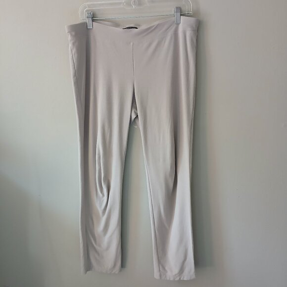 Eileen Fisher Women's Size Medium Washable Stretch Crepe Pants Gray Ankle Length - Picture 1 of 13